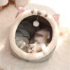 Andiker Cat Beds for Indoor Cats, Semi-Enclosed Cat Cave...