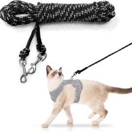 Extra Long Cat Leash for Yard, 9M/30FT Lightweight Outdoor...