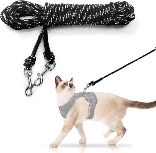 Extra Long Cat Leash for Yard, 9M/30FT Lightweight Outdoor...