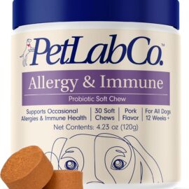 PetLab Co. Allergy & Immune Probiotics for Dogs, Support...