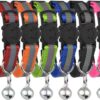 Reflective Cat Collar with Bell, Set of 6, Solid &...