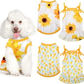 Frienda 4 Pieces Pet Clothes Set Include 2 Pieces Cute Pet... Frienda 4 Pieces Pet Clothes Set Include 2 Pieces Cute Pet...