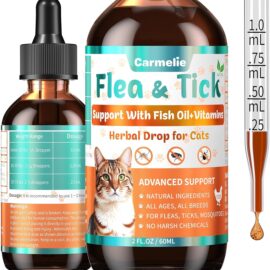 Flea and Tick Prevention for Cat, Flea Drops with Vitamins...