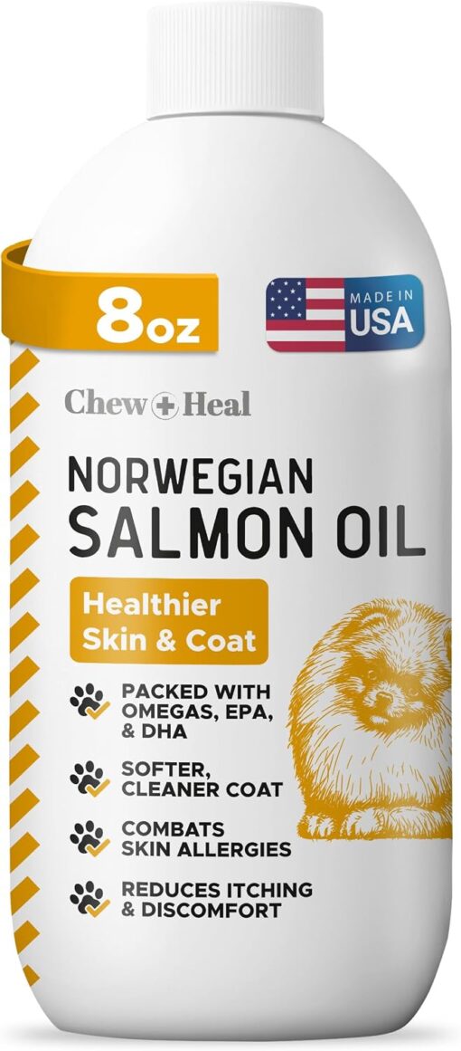 Salmon Oil for Dogs – Premium Fish Oil for Skin and...