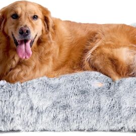 EHEYCIGA Fluffy Dog Crate Pad, XL Anti-Anxiety Dog Bed –...