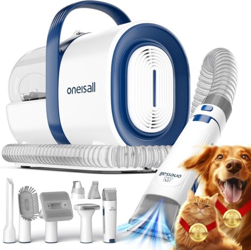 oneisall Dog Grooming Vacuum, Pet Grooming Vacuum with Clipper...