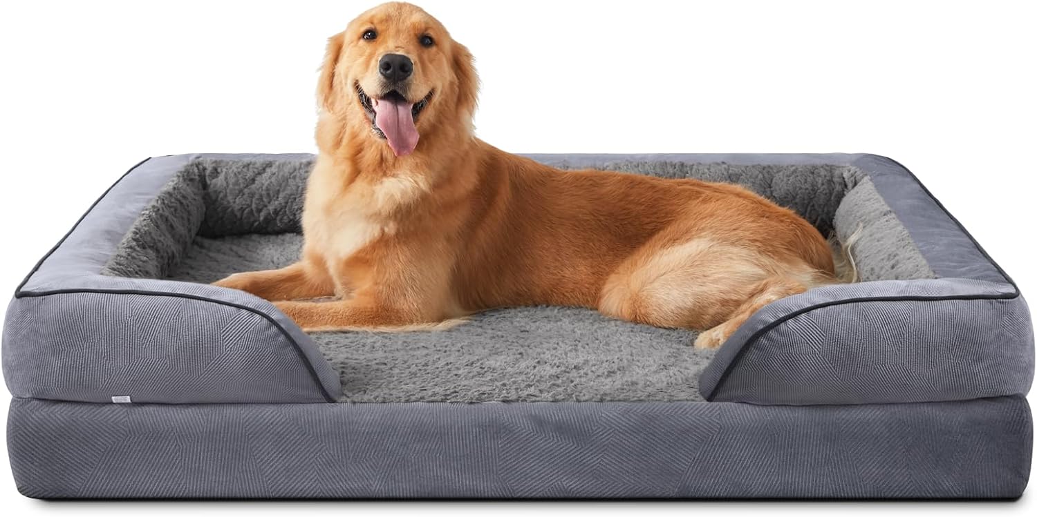 INVENHO Orthopedic Dog Bed – XL Washable Dog Sofa...