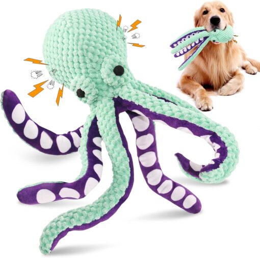 Large Squeaky Dog Toys- Plush Dog Toys with Soft Fabric...