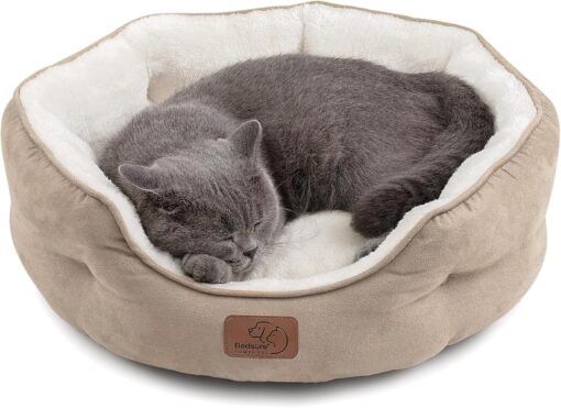 Bedsure Dog Beds for Small Dogs – Round Cat Beds for...