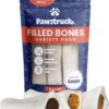 Pawstruck Large 5-6” Filled Dog Bones Variety Pack –...