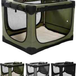 36 Inch Collapsible Travel Dog Crate for Medium Large Dogs,...
