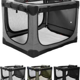 30 Inch Collapsible Travel Dog Crate for Medium Large Dogs,...