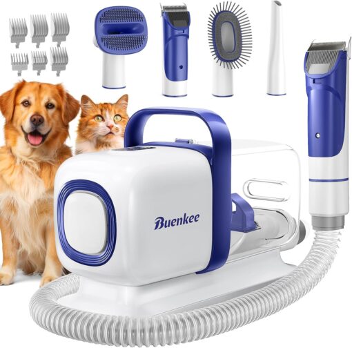 Dog Grooming Kit with Pet Grooming Vacuum, Dog Clipper,...