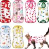 Kacctyen 6 Set Cat Recovery Suit After Surgery Female and...