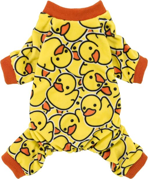 Fitwarm Funny Duck Dog Pajamas, Dog Winter Clothes for Small...