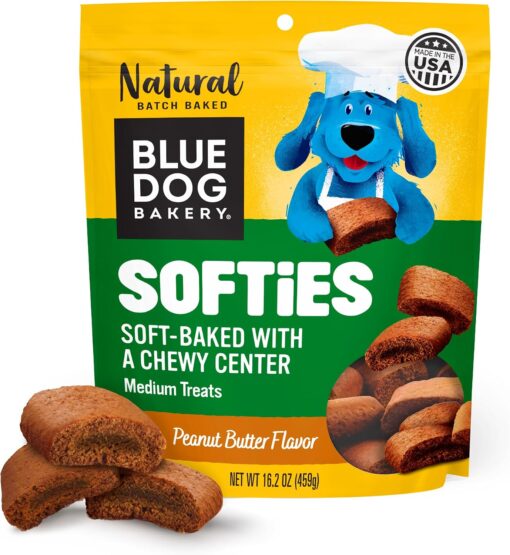 Blue Dog Bakery Natural Dog Treats, Softies, Peanut Butter...