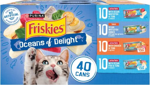 Purina Friskies Wet Cat Food Variety Pack, Oceans of Delight...