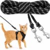 Reflective Cat Long Leash 15 FT, Outdoor Backyard Cat Tie...