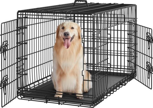 Yaheetech 42 inch Double Door Dog Crate w/Divider for Puppy...