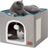 Bedsure Cat Beds for Indoor Cats – Large Cat Cave...