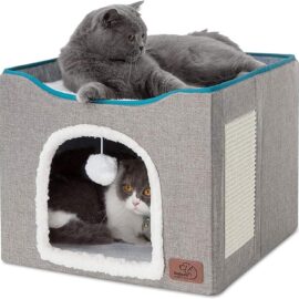 Bedsure Cat Beds for Indoor Cats – Large Cat Cave...