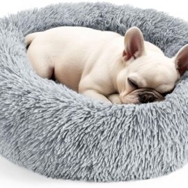 Hoewina Dog & Cat Bed for Indoor Cats, 20in Calming...