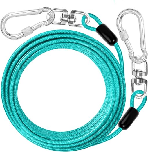 jenico Dog Tie Out Cable: 10 ft Dog Lead for Yard –...