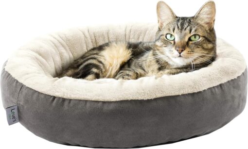 Love’s cabin Round Donut Cat and Dog Cushion Bed,...