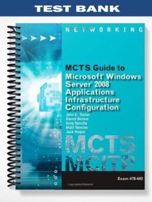 TestBankforMCTSGuidetoConfiguringMicrosoftWindowsServer2008ApplicationsInfrastructureExam#70-6431stEditionbyTucker