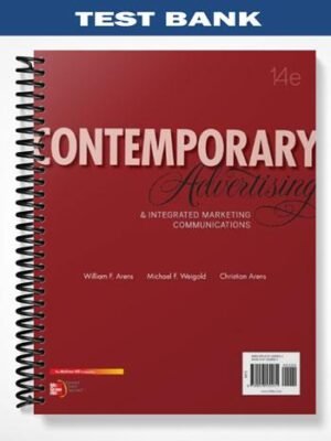 Test Bank for Contemporary Advertising & Integrated Marketing Communications 14th Edition by Arens