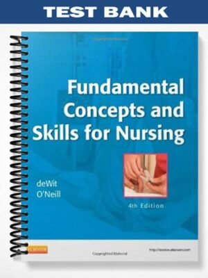 Test Bank for Fundamental Concepts and Skills for Nursing 4th Edition by deWit