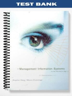 Test Bank for Management Information Systems 7th Edition by Haag