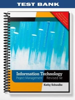 Test Bank for Managing Information Technology Projects 6th Edition by Kathy Schwalbe