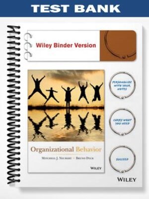 Test Bank for Organizational Behavior 1st Edition by Neubert