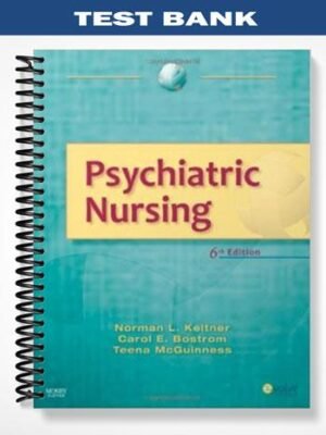Test Bank for Psychiatric Nursing 6th Edition by Keltner