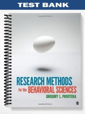Test Bank for Statistics for the Behavioral Sciences 1st Edition by Privitera