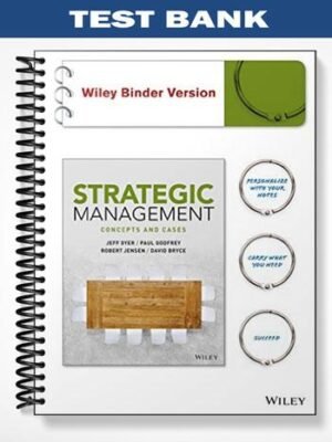 Test Bank for Strategic Management Concepts and Cases 1st Edition by Dyer