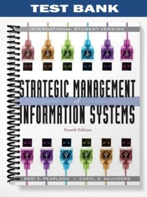 Test Bank for Strategic Management of Information Systems 4th Edition by Pearlson