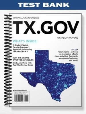 Test Bank for TX GOV 1st Edition by Maxwell