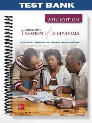 Test Bank for Taxation of Individuals 2017 8th Edition by Spilker