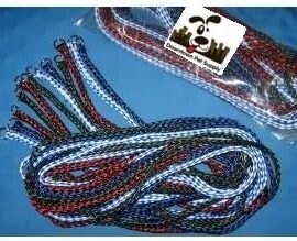Downtown Pet Supply Braided Poly Slip Lead Dog Leash, 12 Pack, 5' Long - Universal Dog Slip Leash with Metal O Ring - Durable Dog Slip Lead for Groomers, Shelters, Rescues, Vets, or Doggy Daycares