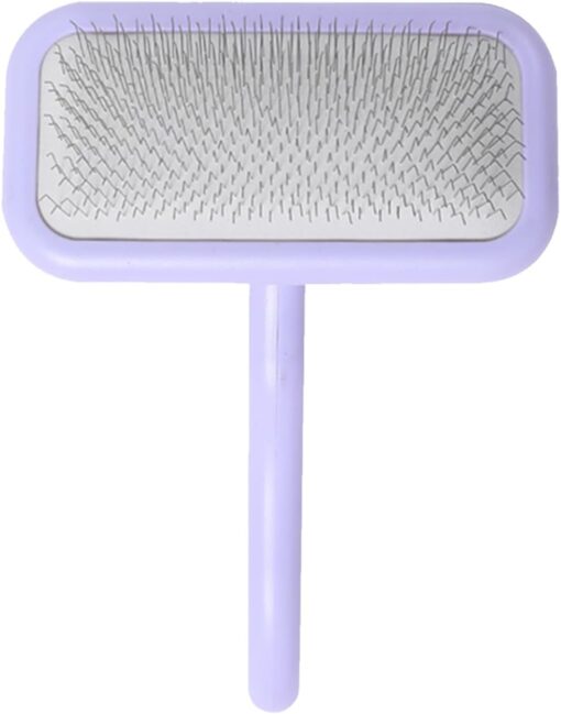 Bristle Pet Brush for Dogs Cats Grooming Brush for Short Long Hair Gentle Tool Removes Floating Hair Purple S