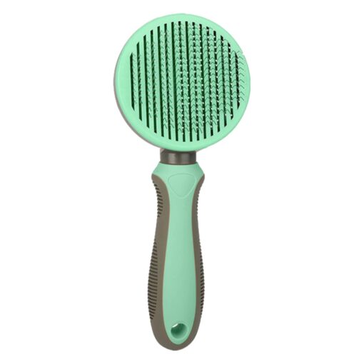 Self Cleaning Slicker Brush, Easy to Remove Skin Friendly Cat Brush for Long Haired Cats,Ergonomic Handle Lightweight Silicone Dog Brushes for Removes Loose Undercoat Massage Grooming