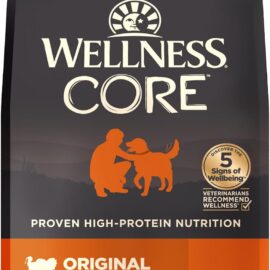 Wellness CORE Adult Dry Dog Food, Grain Free Kibble, Natural, High Protein, Turkey and Chicken Recipe, 26 lb Bag
