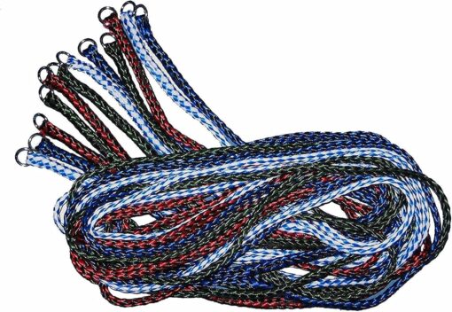 Downtown Pet Supply Braided Poly Slip Lead Dog Leash, 24 Pack, 5' Long - Universal Dog Slip Leash with Metal O Ring - Great for Groomers, Shelters, Rescues, Vets, or Doggy Daycares