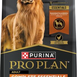 Purina Pro Plan Complete Essentials Chicken & Rice Dry Dog Food, 47 lb Bag | Shredded Blend crunchy kibble with tender pieces, real chicken as the first ingredient, live probiotics for digestive health