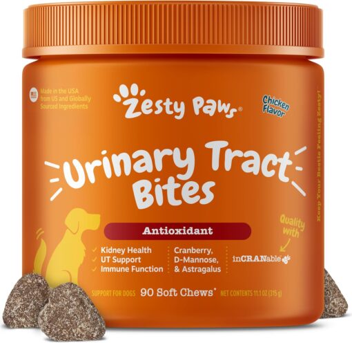 Zesty Paws Cranberry Supplement for Dogs - Chicken, 90 Ct
